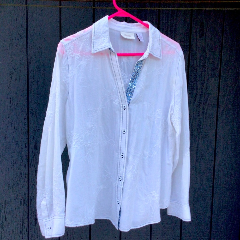 Chico's button up western long sleeve shirt.